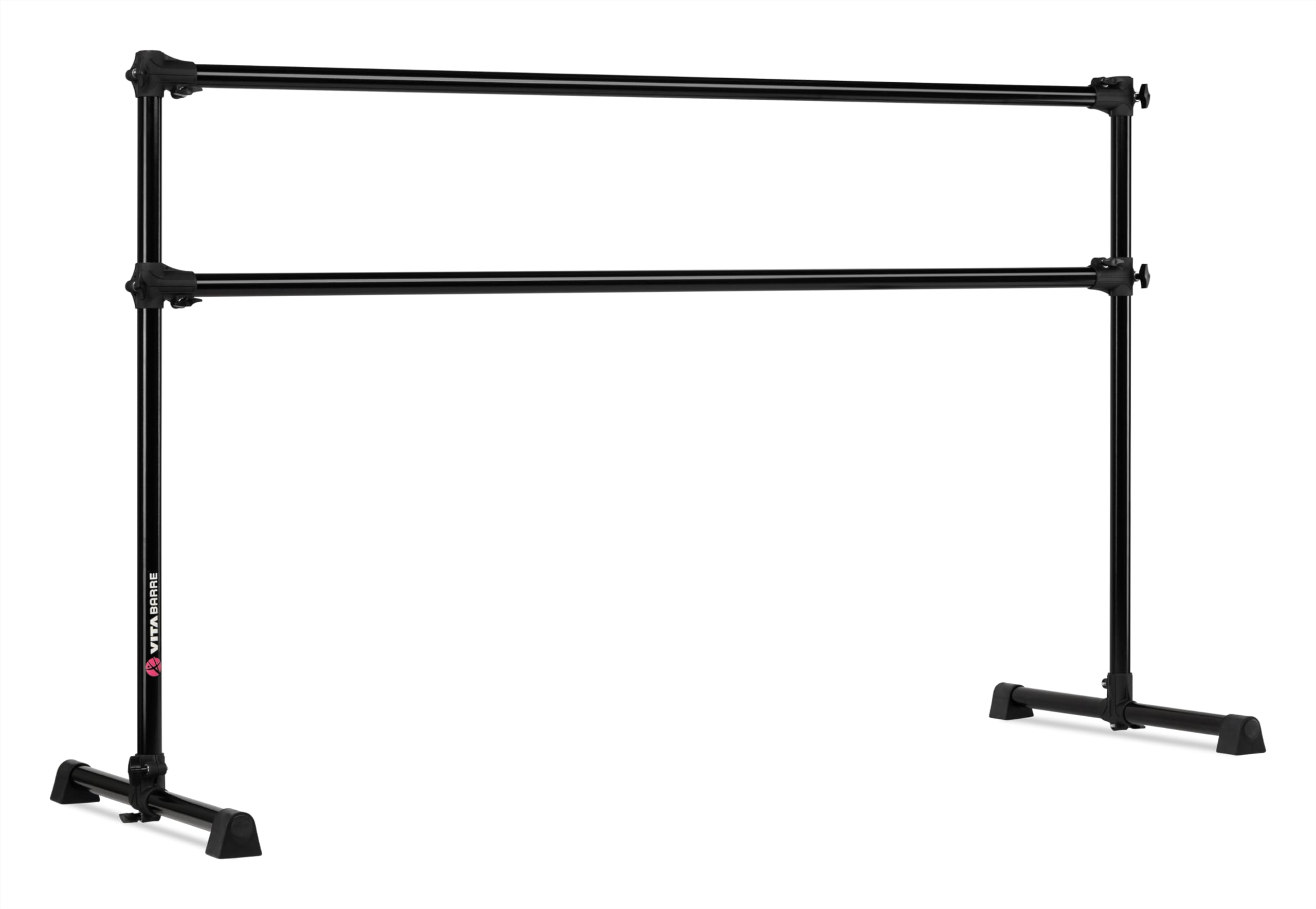 VITA Barre Portable Freestanding Double Ballet Barre - Adjustable Height Aluminum Dance Bar for Home & Gym | USA Made Exercise Equipment for Kids & Adults | Perfect for Ballet Training, Dance Practice, Yoga & Pilates Workouts