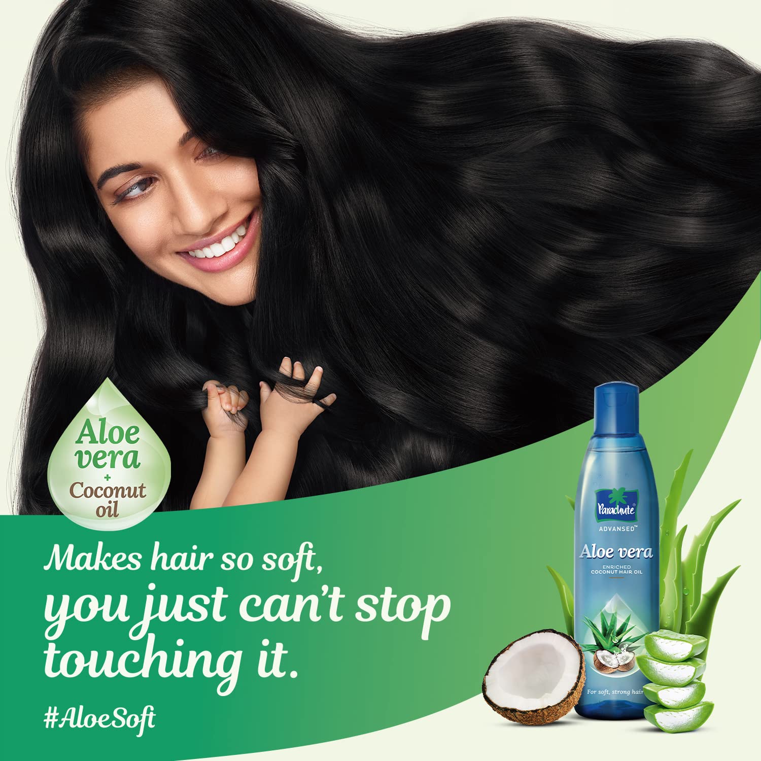 Parachute Advanced Aloe Vera Enriched Coconut Hair Oil & Gold Coconut Hair Oil for Dry, Damaged Hair - Deep Conditioning Treatment for Shine & Growth | Perfect for Daily Hair Care & Scalp Massage