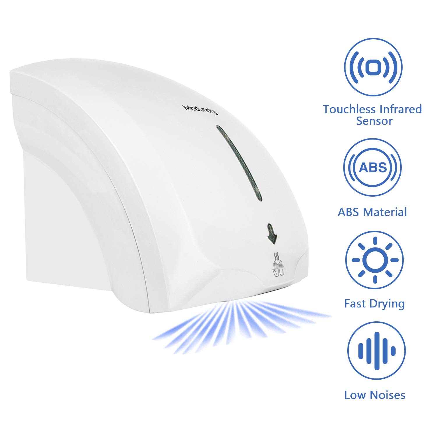 Automatic Sensor Hand Dryer for Bathroom - Commercial Electric Hand Dryer with Fast Drying, White | Ideal for Restaurants, Hotels, and Public Restrooms