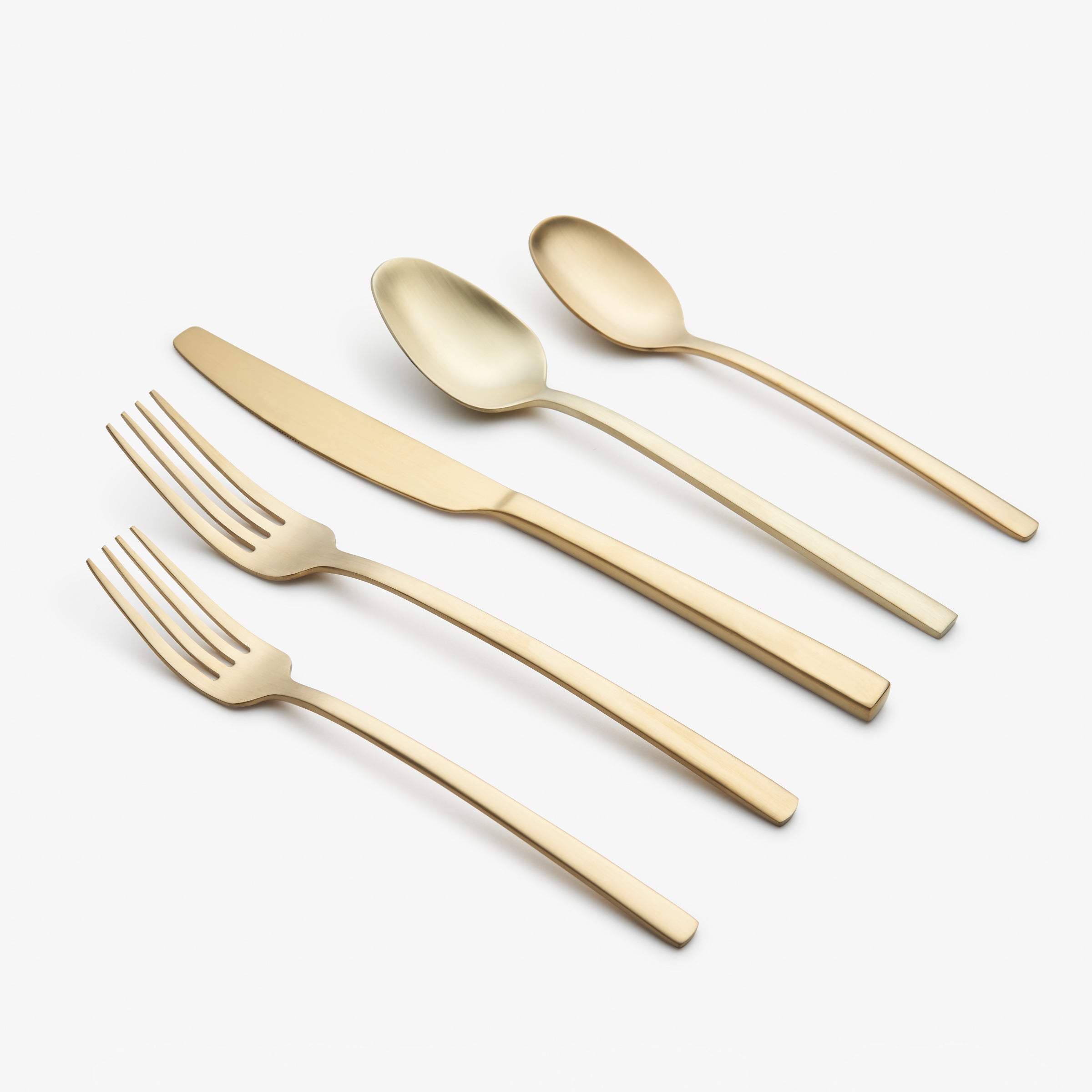 Beacon Gold Satin 20-Piece Flatware Set - Elegant Stainless Steel Cutlery for Dinner Parties, Weddings & Formal Dining