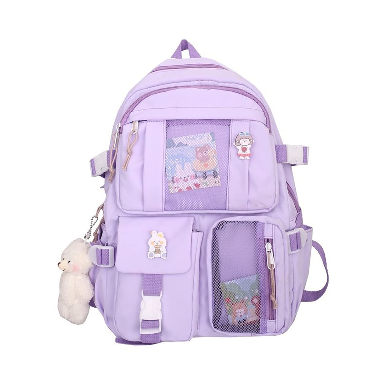Orvila Cute Kawaii Backpack for School & College - Lightweight Laptop Bookbag with Multiple Pockets, Durable Purple Backpack for Women & Teens - Perfect for Class, Travel & Daily Use