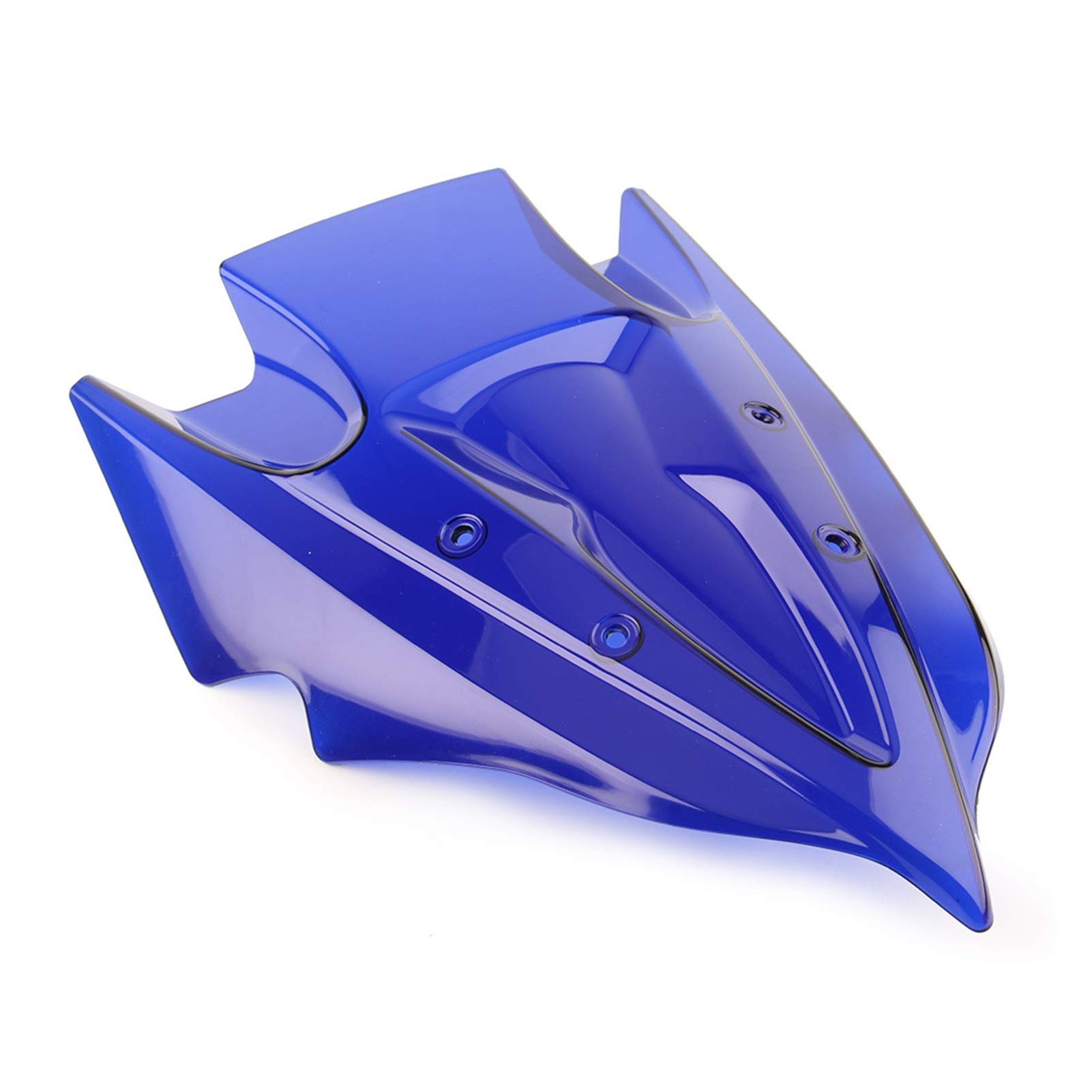 Dark Smoke Motorcycle Windshield for Kawasaki Ninja 300/250 2013-2016 - Blue Wind Deflector for Better Riding Comfort