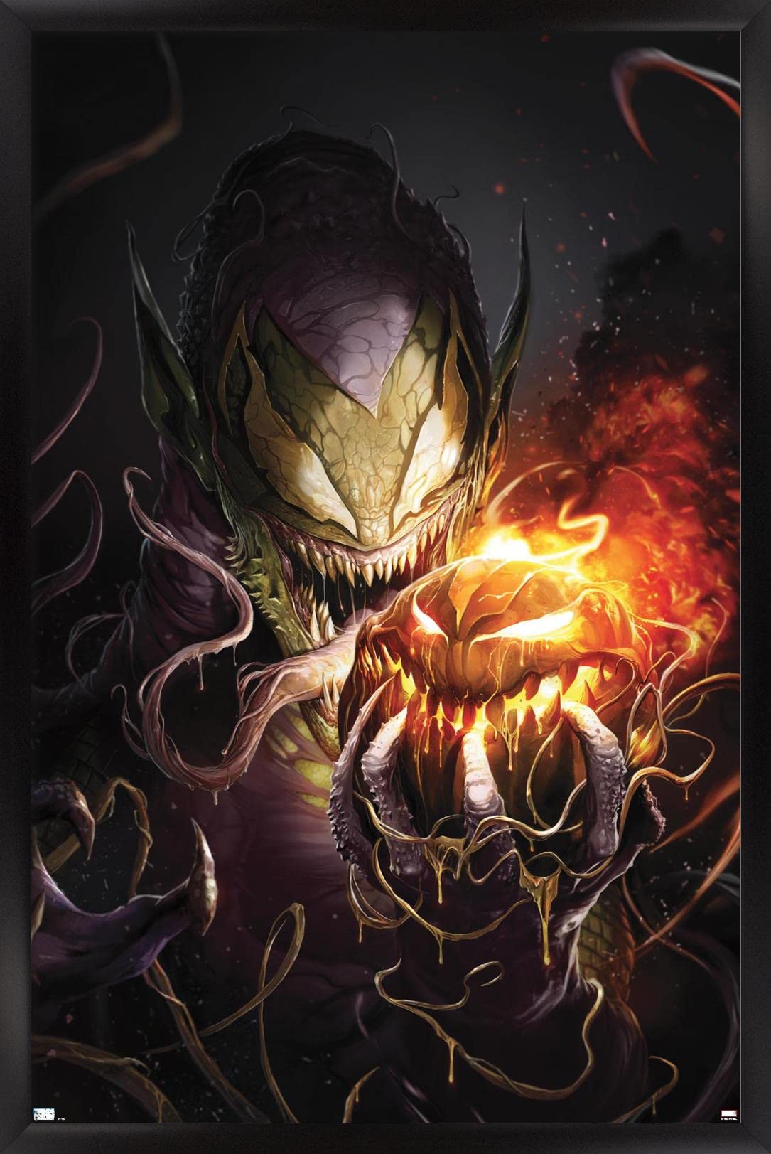 Marvel Comics Green Goblin Venom Wall Poster - The Amazing Spider-Man #32 - 22.4x14.7 Inches Black Framed - Superhero Room Decor for Bedroom, Office & Game Room