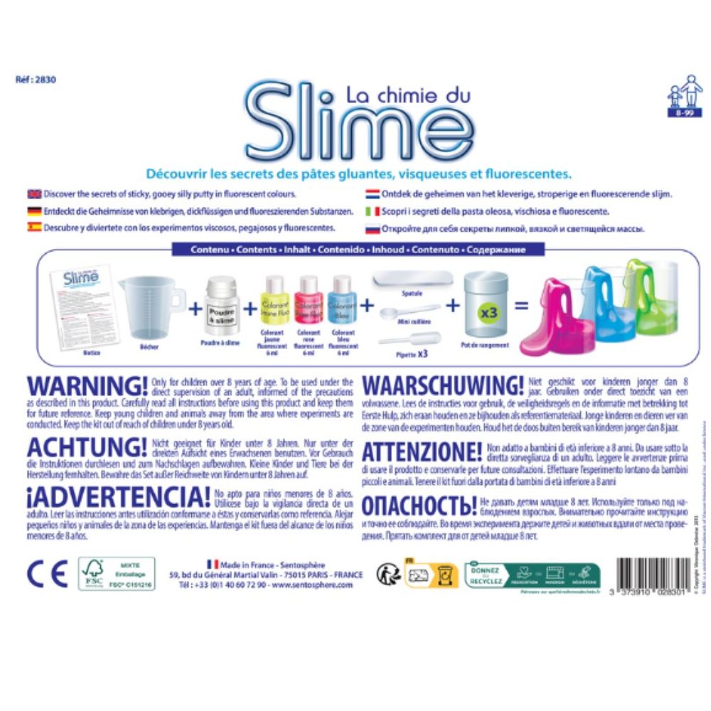 Sentosphère DIY Slime Making Kit - Fun & Creative Slime Workshop for Kids - Perfect for Birthday Parties, STEM Learning & Sensory Play