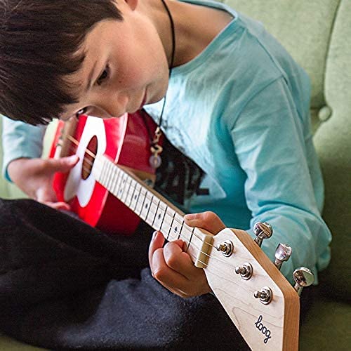 Loog Pro Acoustic Kids Guitar - 3-String Beginner Guitar for Ages 6+ with Free Learning App & Video Lessons - Perfect for Home Practice, Music Classes & Birthday Gifts