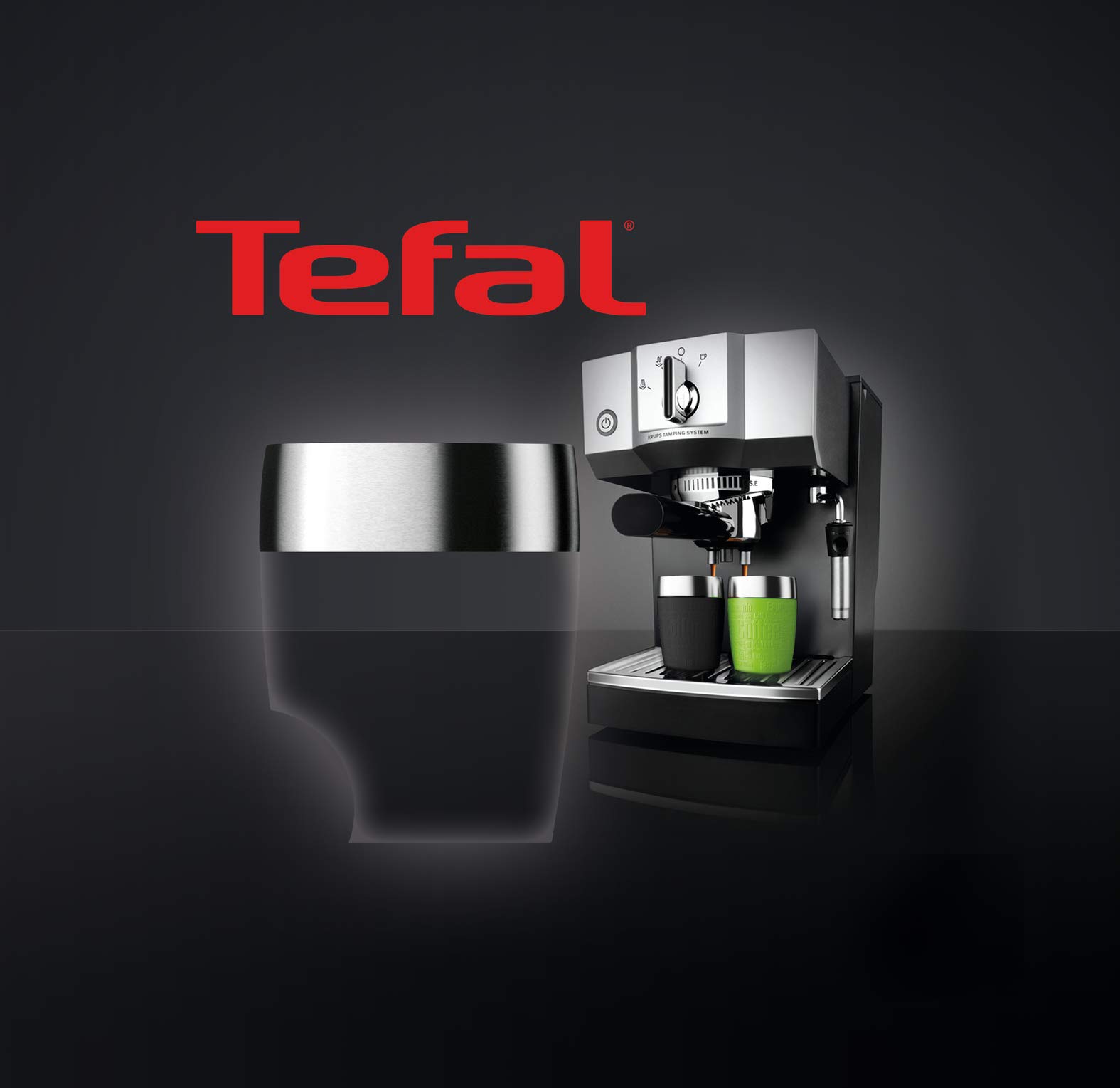 Tefal Stainless Steel Travel Mug - 12oz (0.36L) Insulated Blue Coffee Thermos for Commuting, Camping & Office Use