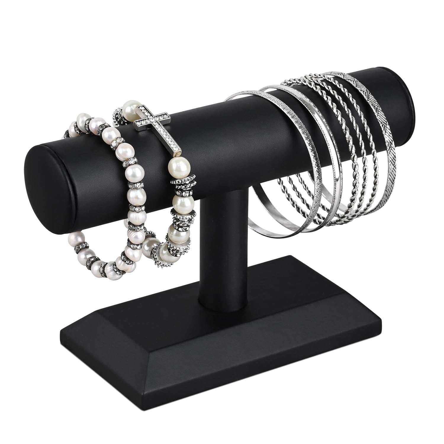 MOOCA PU Leather Jewelry Organizer Stand for Bracelets & Watches - Display & Store