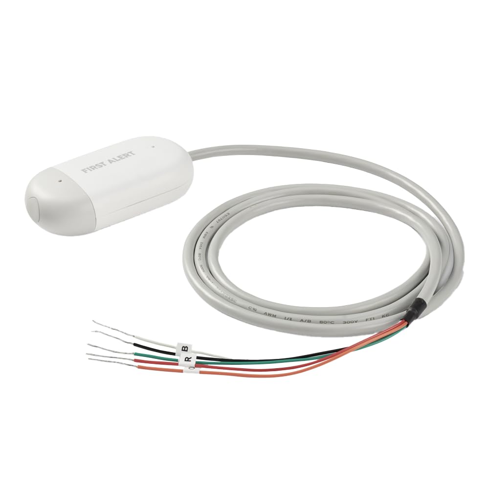 Honeywell First Alert TWLD3005-001 L2 WiFi Water Leak Detector & Automatic Shutoff Valve - Smart Home Flood Alarm for Basement, Laundry Room, Water Heater Protection