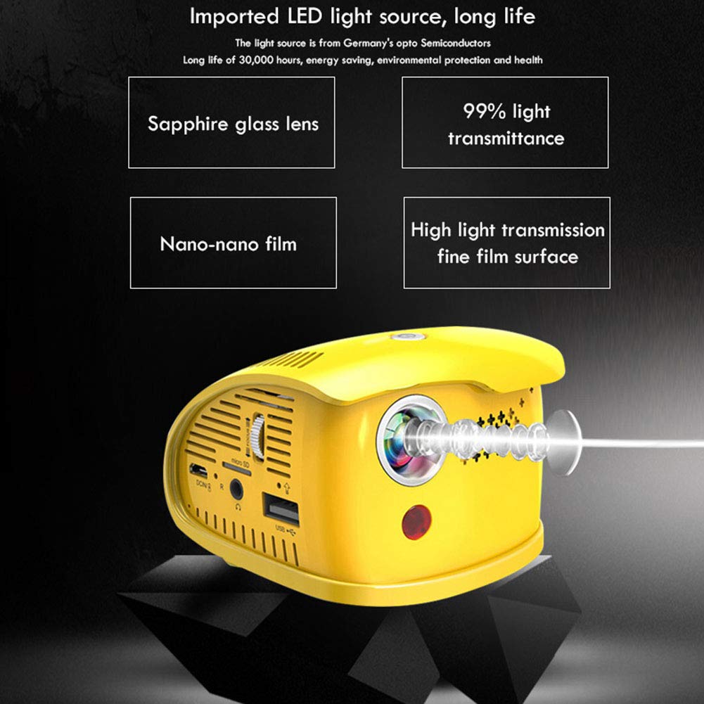 Mini Portable Projector - Smart Wireless Bluetooth & WiFi HD Home Theater LED Video Projector - HDMI/VGA/USB/AV Compatible - Works with TV Stick, PS4, Laptop - Perfect for Movies, Gaming & Outdoor Entertainment (White)
