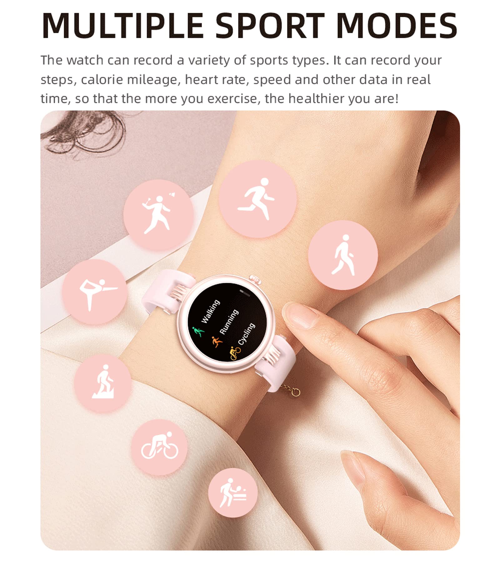 Yihou Smart Watch for Women - Fitness Tracker with Call Function, Step Counter, Heart Rate Monitor, Waterproof Activity Watch for Android & iPhone - Perfect for Workouts, Running & Daily Use