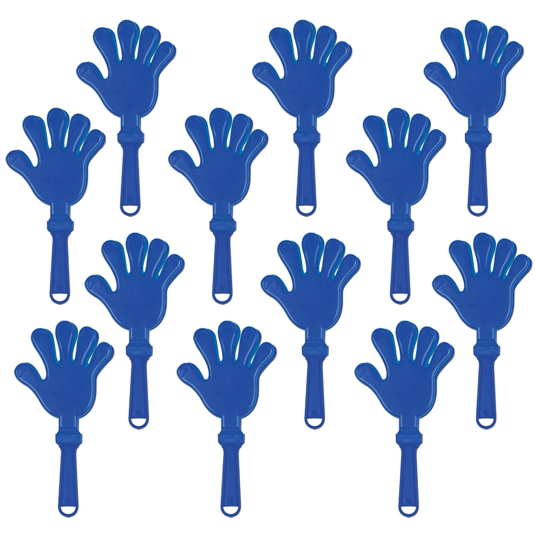 12 Pack Beistle Hand Party Clappers - Blue Noise Makers for Cheering, Sporting Events & Celebrations - Perfect for Birthday Parties, Parades and Team Spirit