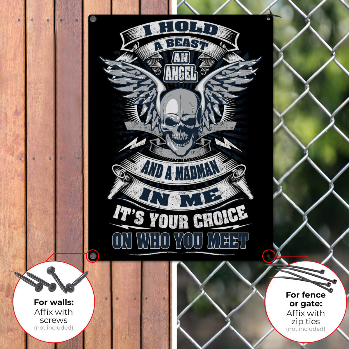 Custom Aluminum Sign - Personalized Choice on Who You Meet - Perfect for Home, Office, Bar & Man Cave Decor