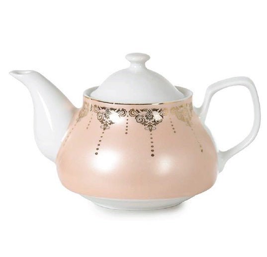 Premium Pink Teapot - Elegant Ceramic Teapot with Infuser, Perfect for Loose Leaf Tea & Herbal Tea Brewing - Ideal for Afternoon Tea, Gifts, and Home Decor