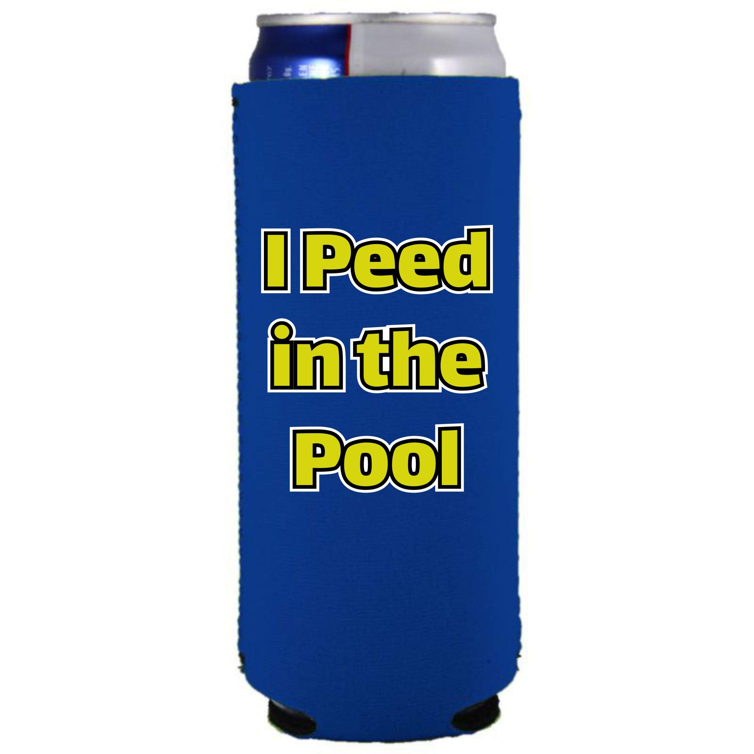 Royal Blue Slim Can Coolie (2 Pack) - Insulated Beer Can Holder for Pool Parties, Beach Outings & BBQs - Keep Drinks Cold & Stylish