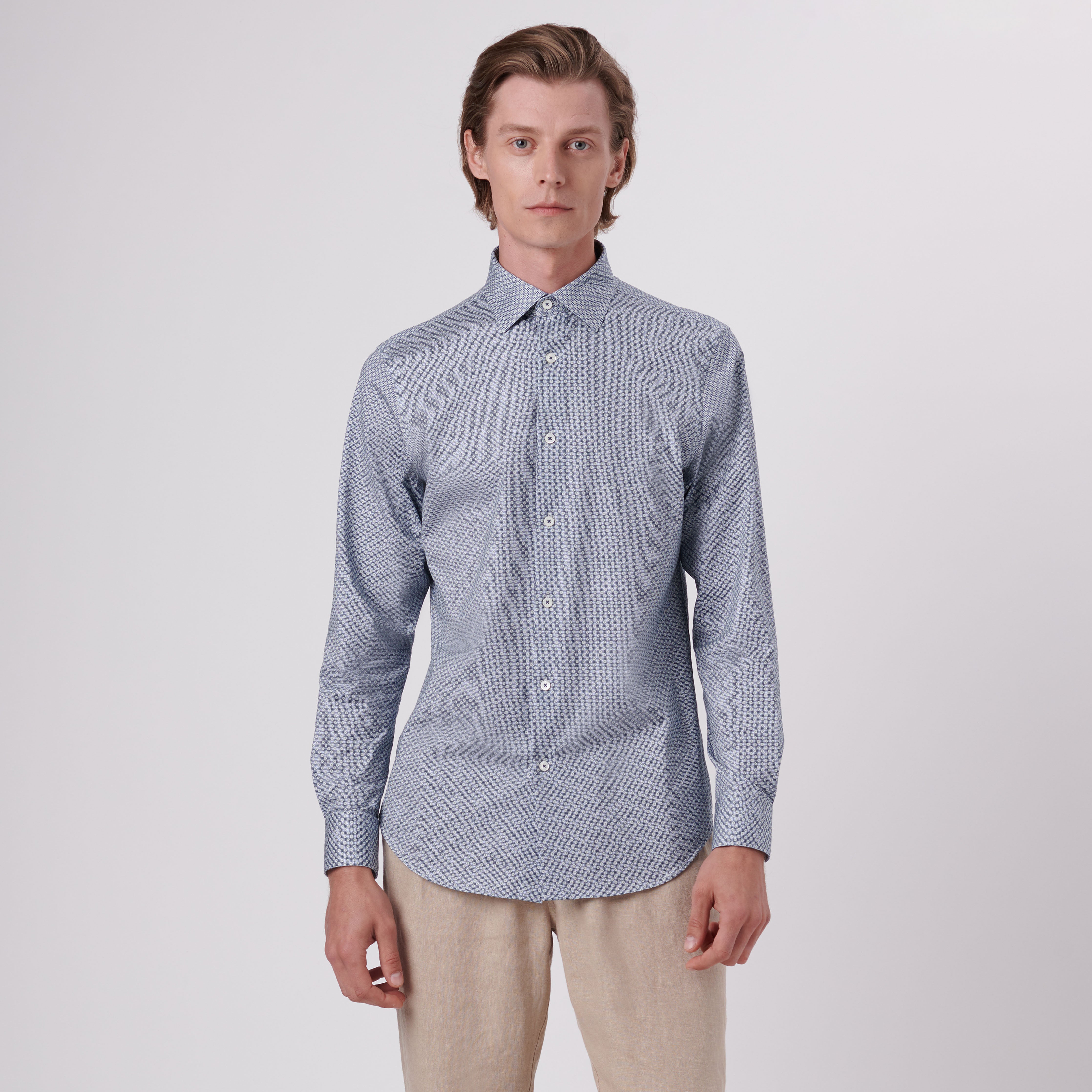 James Floral Print Cotton Shirt for Men - Breathable & Comfortable Casual Button Down Shirt - Perfect for Spring Outfits, Date Nights & Office Wear