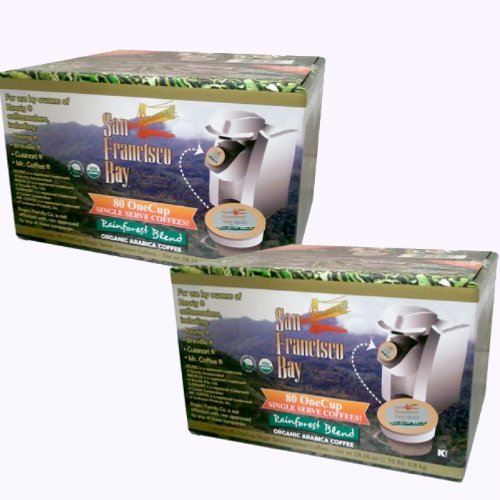 Organic Rainforest Blend Single Serve Coffee Pods - San Francisco Bay OneCup (160 Count) | Perfect for Keurig Machines, Office Break Rooms & Home Brewing