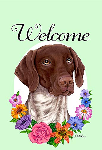 Best German Shorthaired Pointer Garden Flags - Welcome Flowers Outdoor Decor for Yard, Lawn & Patio - Perfect for Dog Lovers & Pet-Themed Home Decor