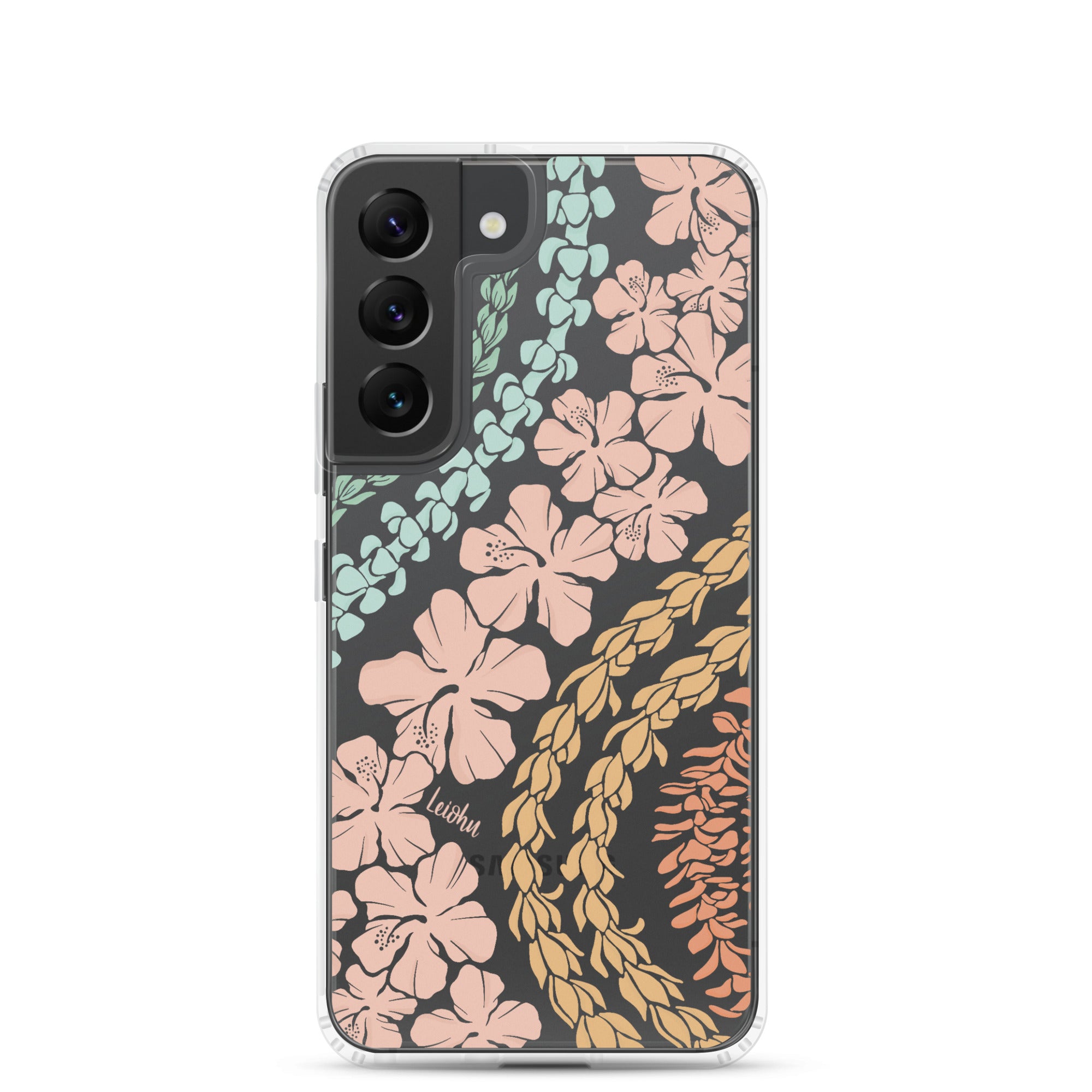 Groovy Lei Clear Protective Case for Samsung Galaxy - Slim & Durable Phone Cover for Everyday Use & Travel