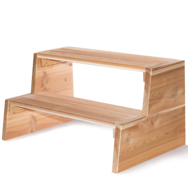 Premium Cedar Hot Tub Step - Natural Wood Spa Accessory for Relaxation & Safety - Perfect for Outdoor Hot Tubs, Saunas, and Poolside Use