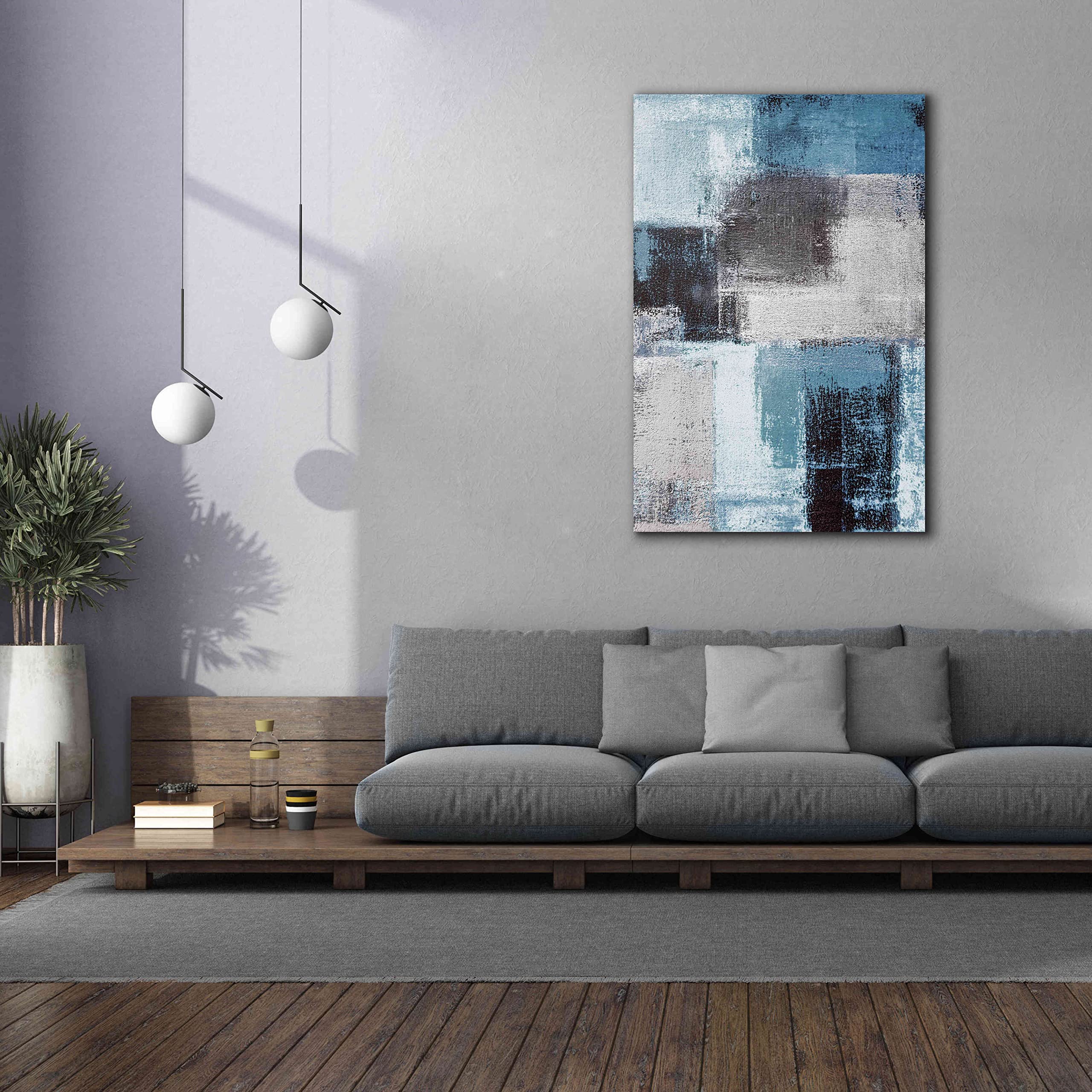 Abstract Blue III Graffiti Art Print by Incado - 40x60 Inch Giclee Canvas Wall Decor for Living Room, Bedroom & Office - Modern Urban Home & Office Artwork