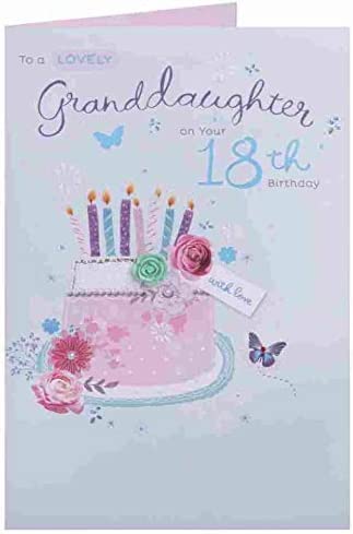 Beautiful 18th Birthday Card for Granddaughter - Thoughtful Gift for Her Milestone Celebration - Perfect for Parties, Graduation & Special Moments