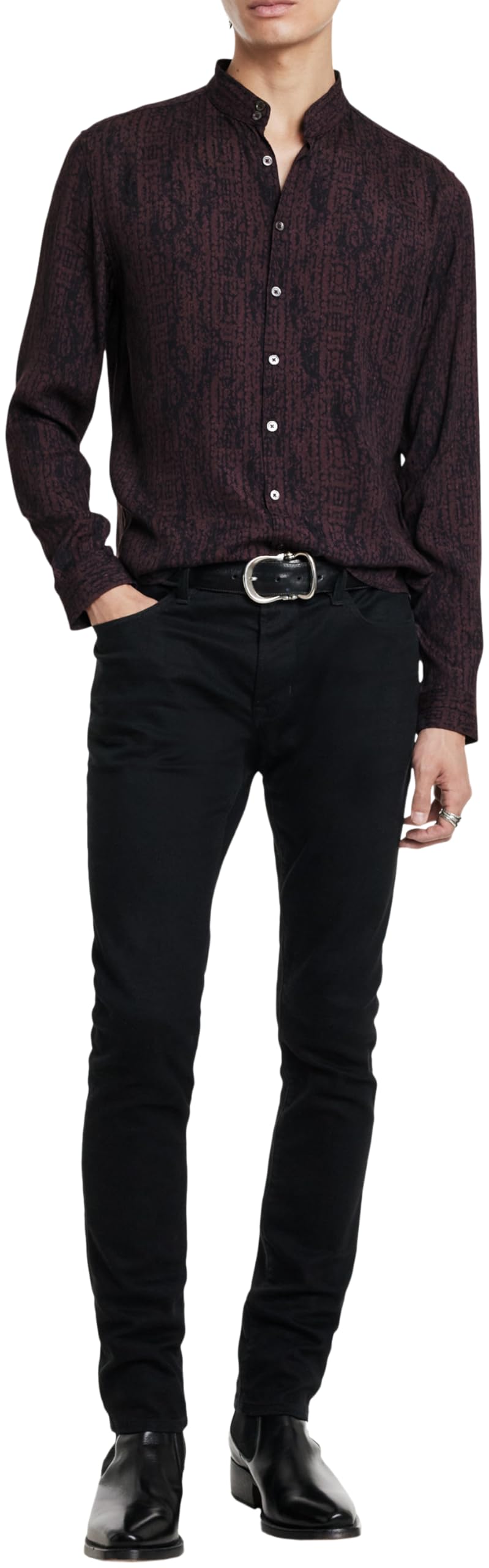 John Varvatos Men's Dora Button-Down Shirt - Premium Cotton Dress Shirt for Business Casual & Formal Wear