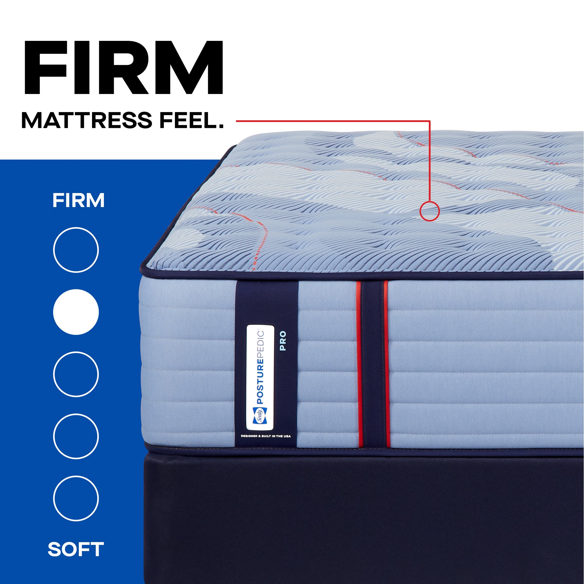 Sealy Posturepedic Pro Indianapolis Firm Tight Top Mattress - Premium Support for Back Pain Relief - Perfect for Master Bedroom & Guest Room