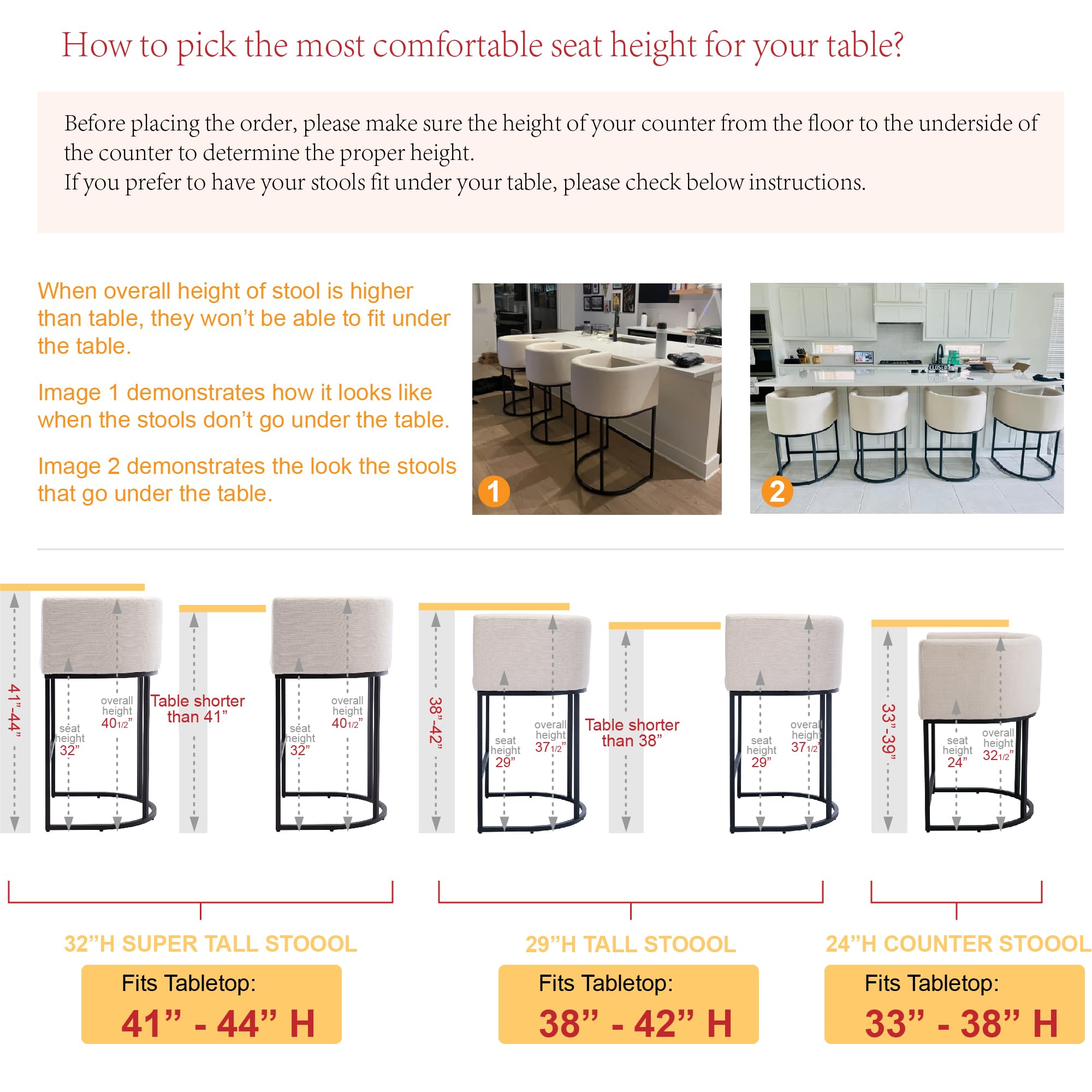Modern 32 Inch Counter Height Bar Stool with Linen Upholstery & Gold Metal Frame - Back Support Kitchen Island Stool for Dining Room, Bar, or Breakfast Nook - Charcoal Gray