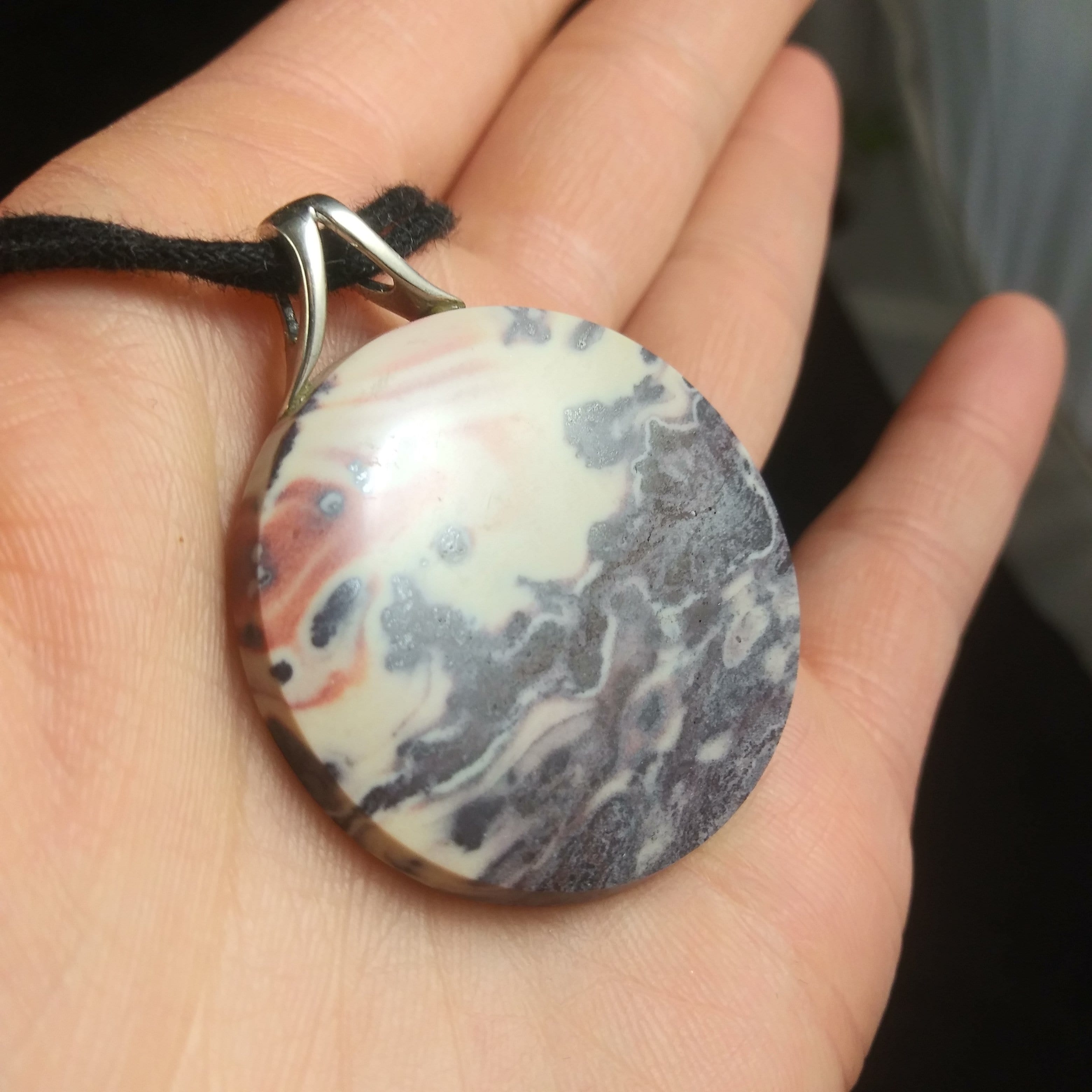Handcrafted Sterling Silver Jasper Gemstone Pendant (10.4g) - Elegant Jewelry for Women, Perfect Gift for Birthday & Anniversary