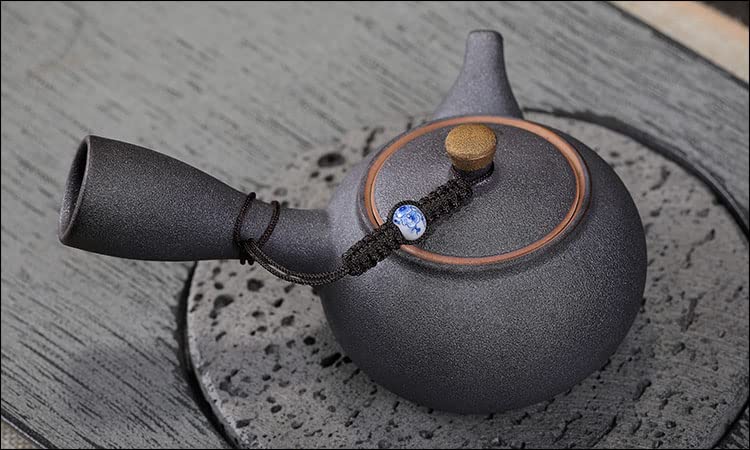 8-Piece Hand-Woven Teapot Rope Set - Traditional Kung Fu Tea Ceremony Accessories with Porcelain Beads - Ceramic Teapot & Cup Cover Ropes for Chinese Tea Culture Enthusiasts (Perfect for Gongfu Tea Ceremonies, Tea Parties & Home Decor)