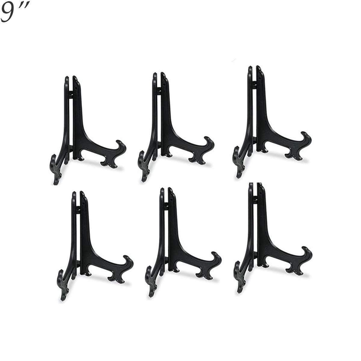 3-12in Plastic Display Stands - Plate & Picture Frame Holder for Home Decor
