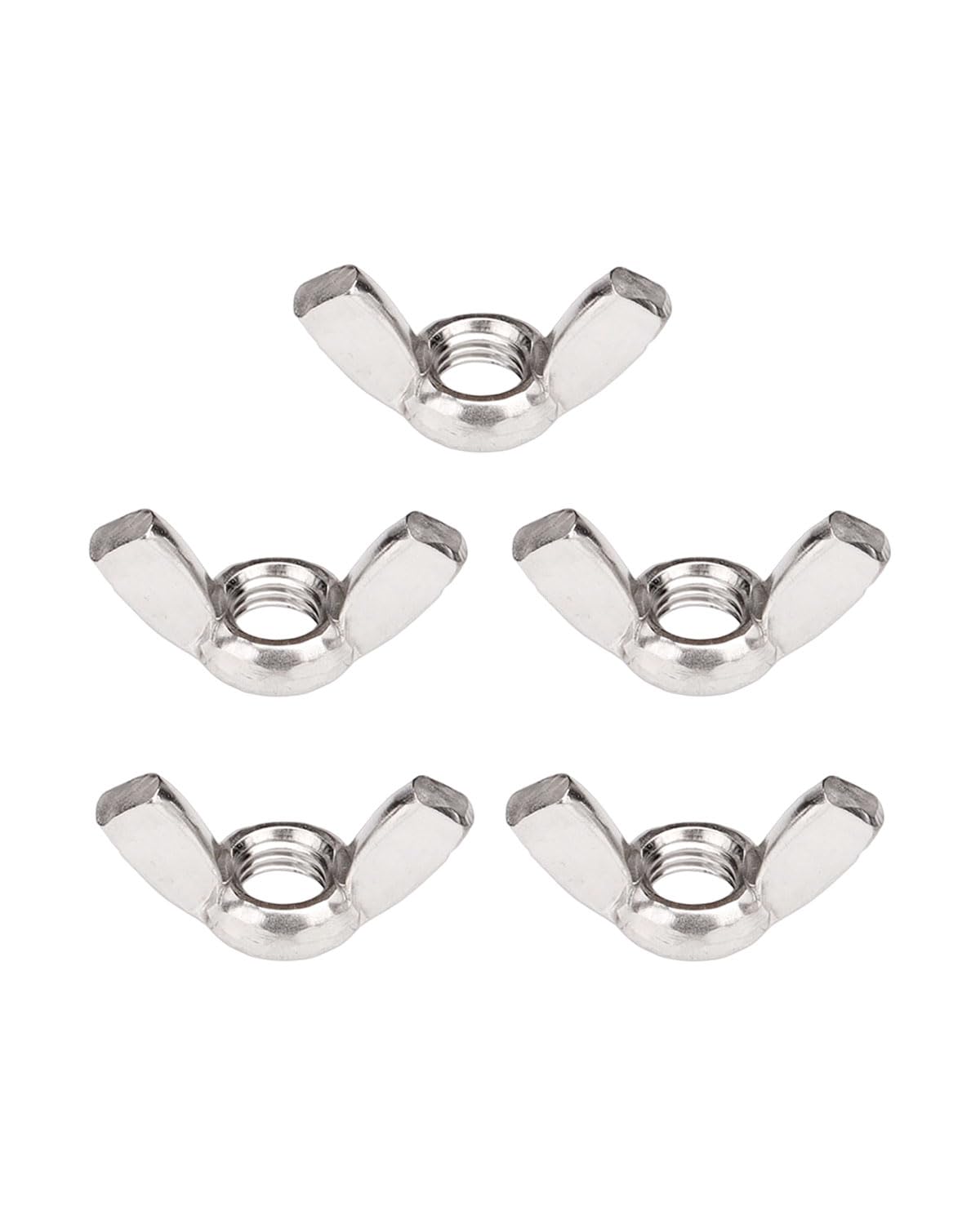 304 Stainless Steel M10 Wing Nuts - Pack of 5 | Corrosion-Resistant Hardware for Home Repair, DIY Projects & Industrial Applications | Perfect for Plumbing, Machinery & Outdoor Equipment Assembly