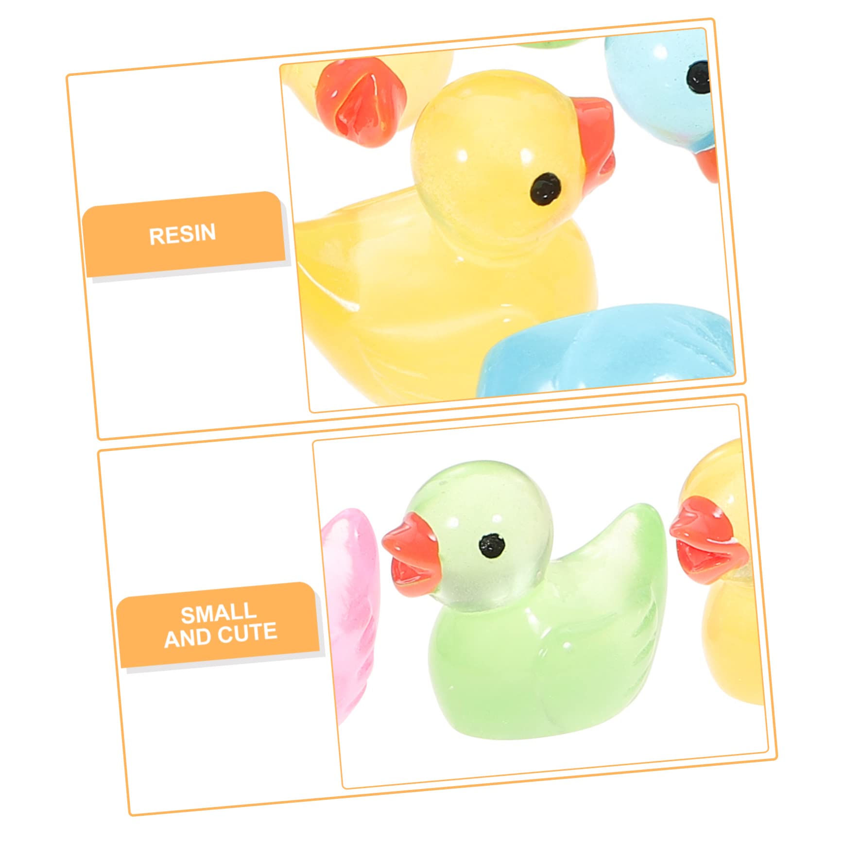 INOOMP 200 Pcs Mini Duck Toy Set - Cute Miniature Rubber Duck Figures for Kids Bath Time, Party Favors, Baby Shower Decorations & Sensory Play