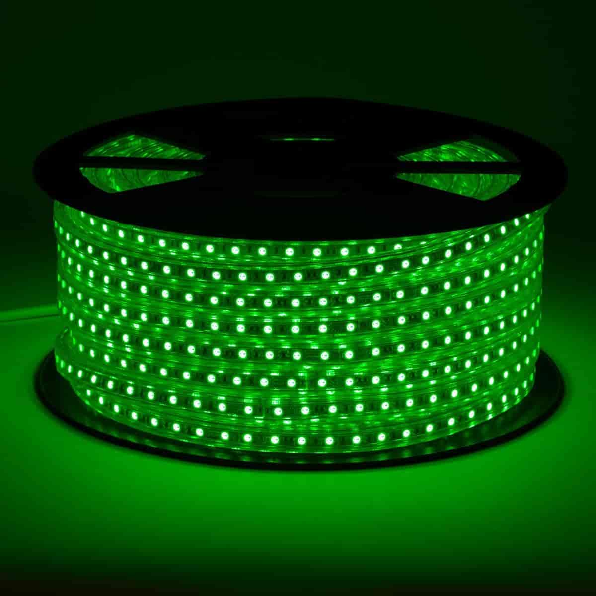 120V Green LED Strip Lights - Custom Length Cuts for Home Decor, Accent Lighting & DIY Projects
