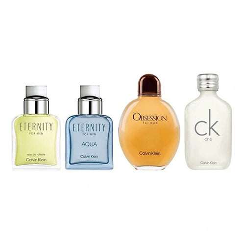 Calvin Klein Men's 4-Piece Mini Gift Set - Cologne, Body Wash, Lotion & Deodorant - Perfect for Birthdays, Holidays & Anniversary Gifts for Him