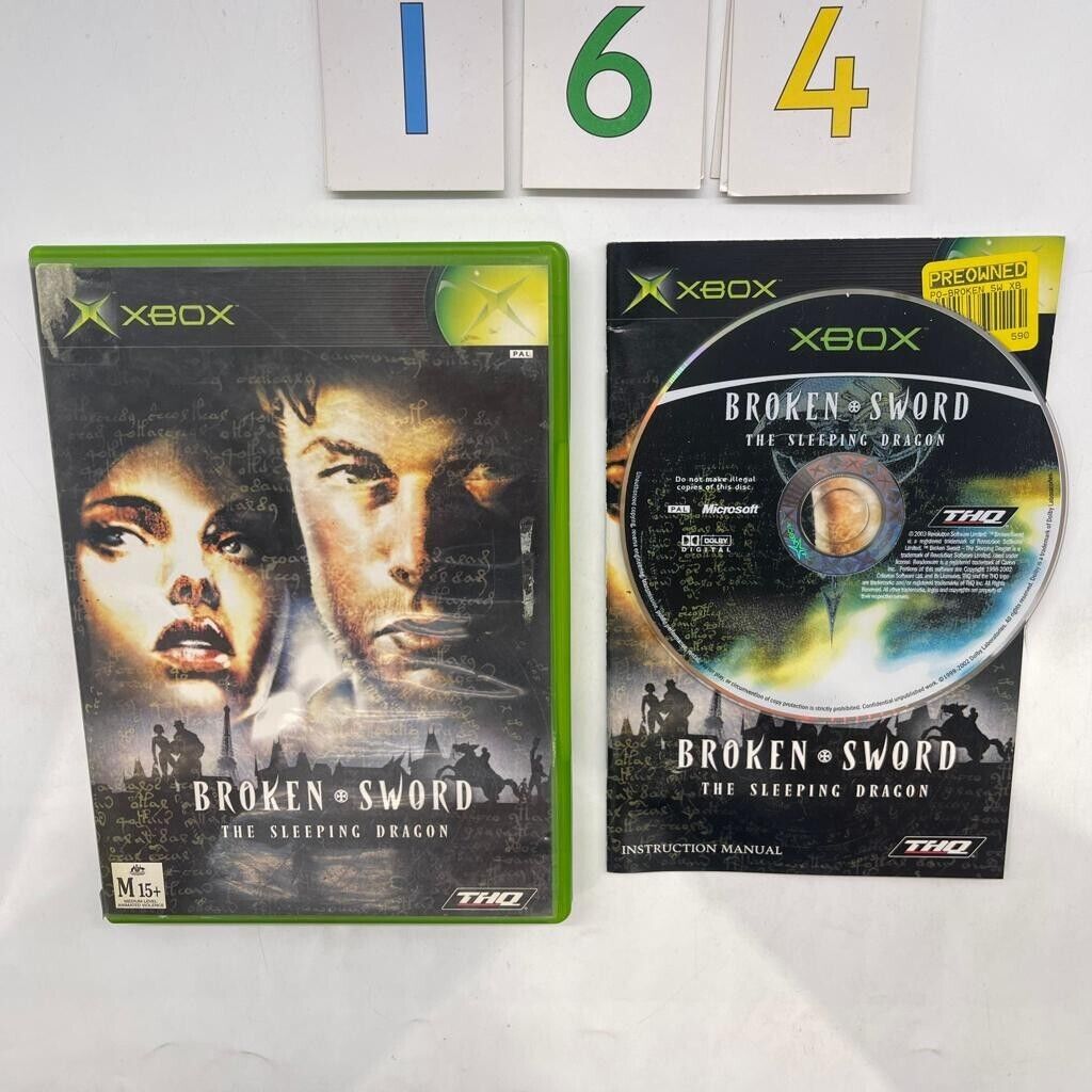 Broken Sword: The Sleeping Dragon - Original Xbox Game with Manual (PAL) | Adventure Puzzle Game for Xbox Classic Gaming & Collectors
