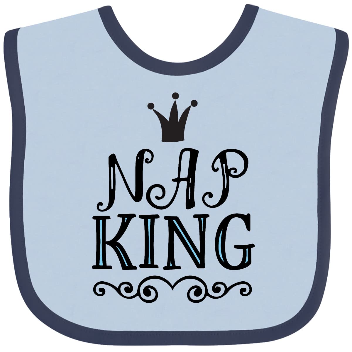 Inktastic Nap King Baby Boy Bib - Soft & Absorbent Drool Bib for Infants & Toddlers - Perfect for Feeding, Teething, and Everyday Use