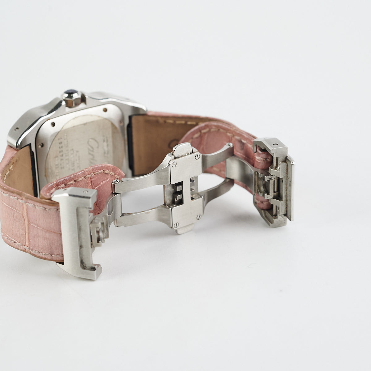 Cartier Santos de Cartier Pink Dial Automatic Watch for Women - Luxury Swiss Timepiece for Business, Gala & Everyday Wear