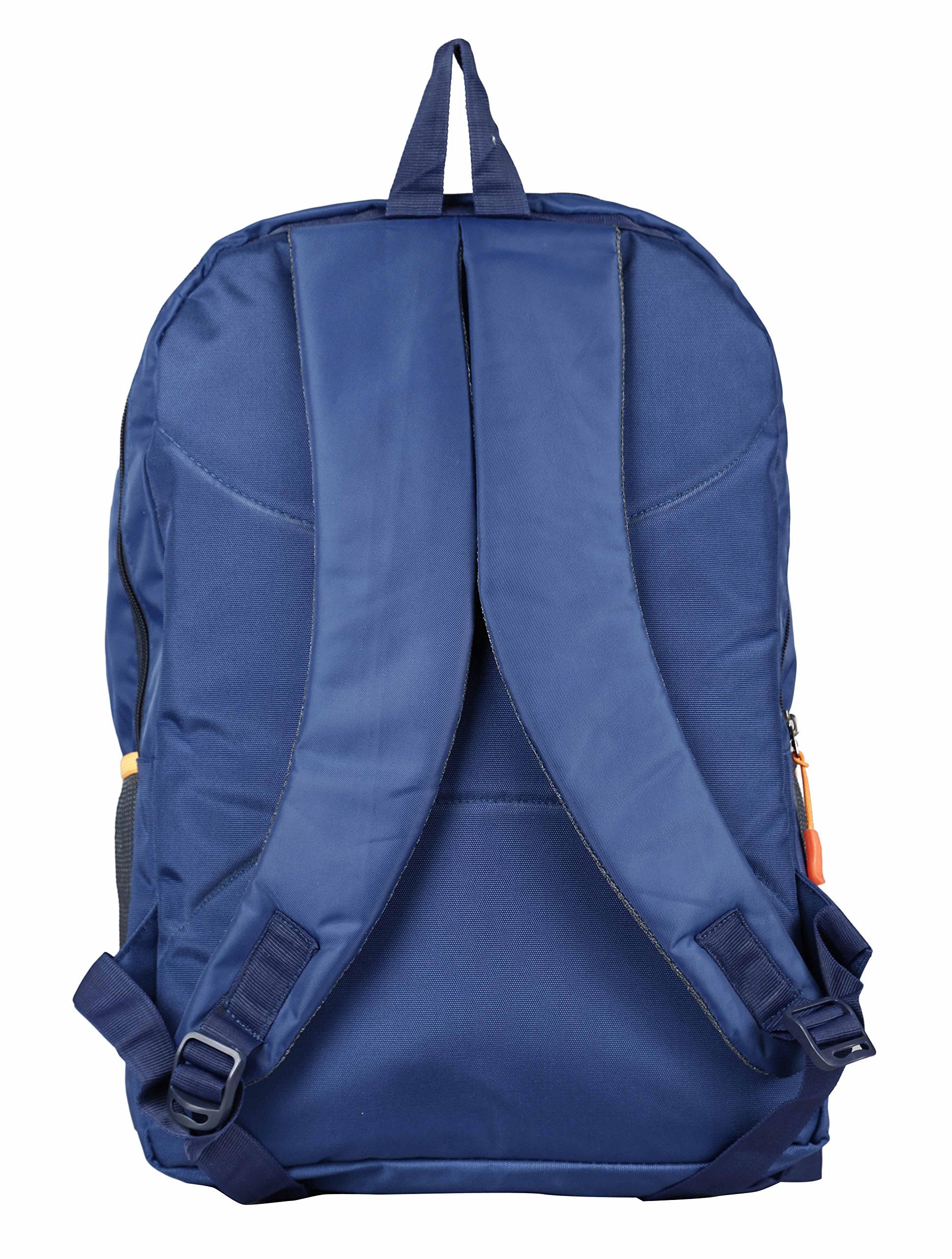 FabSeasons Unisex High-Density Polyester Printed Blue Backpack with Reflective Patch - Waterproof Laptop Bag for School, College, Office & Travel - Includes Rain Cover & Laptop Compartment | Perfect for Commuting, Hiking & Daily Use