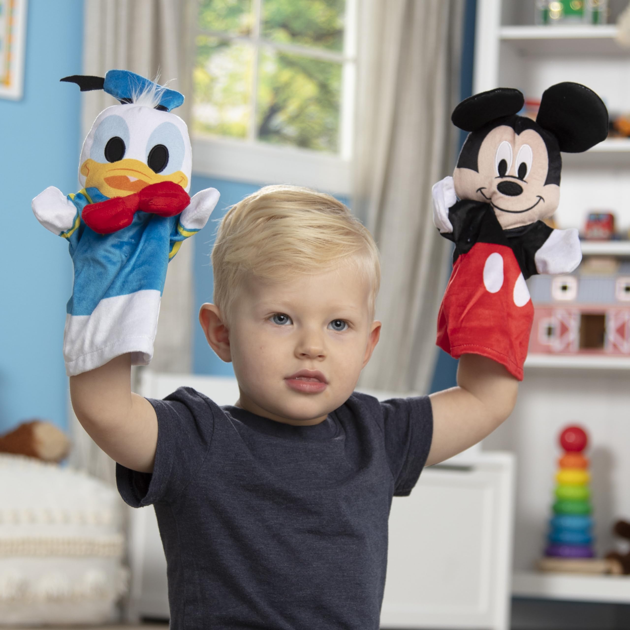 Melissa & Doug Disney Mickey Mouse & Friends Soft & Cuddly Hand Puppets - Interactive Storytelling Toy for Kids, Preschool Learning & Imaginative Play