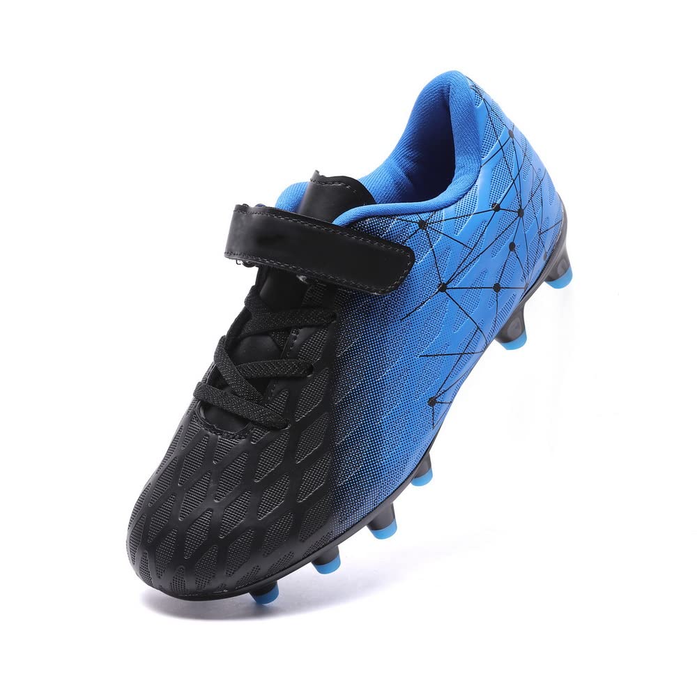 **DHOVOR Kids Soccer Shoes - Lightweight Cleats Football Trainers for Boys & Girls, Non-Slip Indoor/Outdoor/Competition Shoes (Little Kid/Big Kid) - Perfect for Training, Matches & Casual Play**