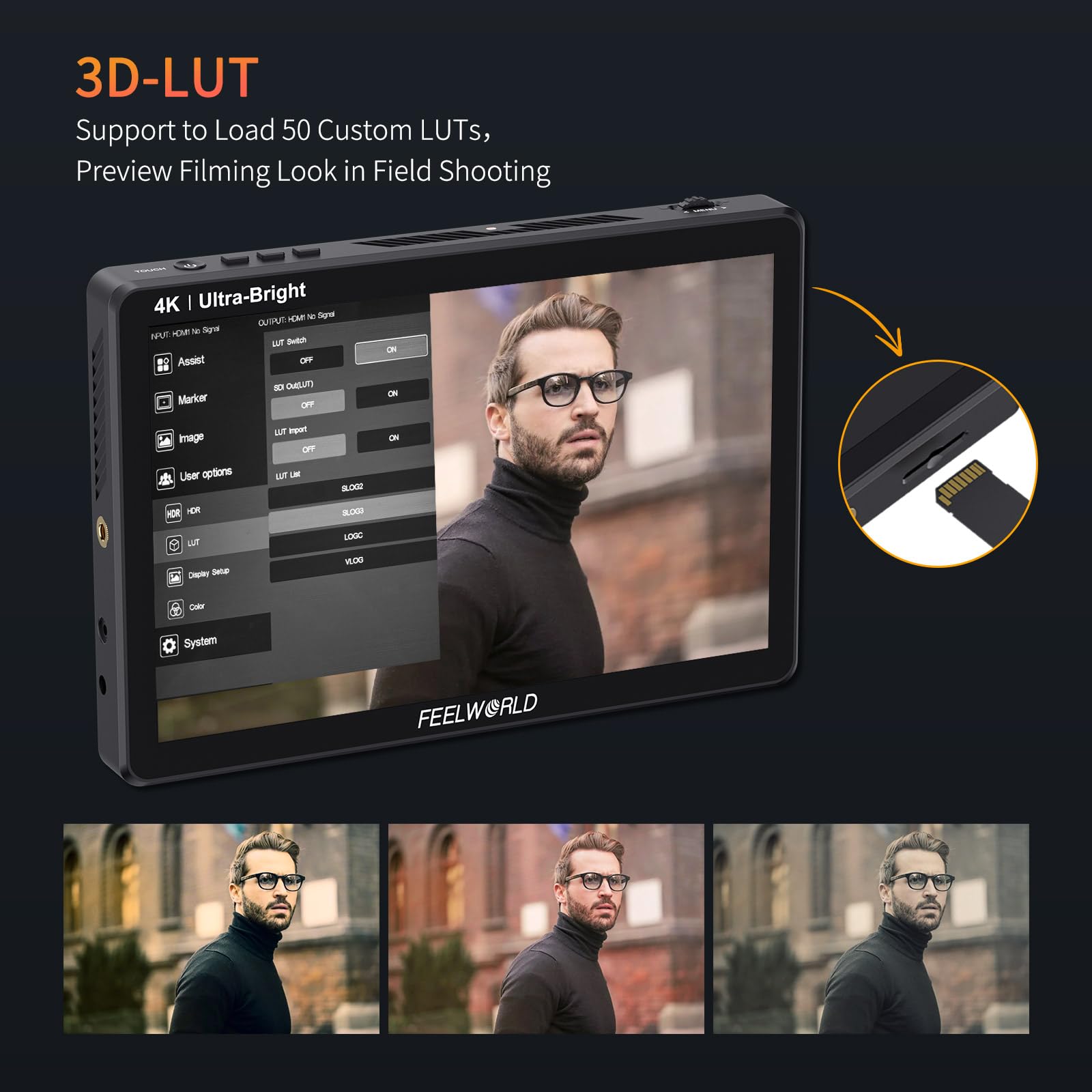 FEELWORLD LUT11H 10.1 Inch 2000nit Ultra Bright Touchscreen DSLR Camera Field Monitor with Waveform, LUT, F970 Battery Kit, HDMI Input/Output - Perfect for Outdoor Filmmaking, Vlogging, and Professional Video Production
