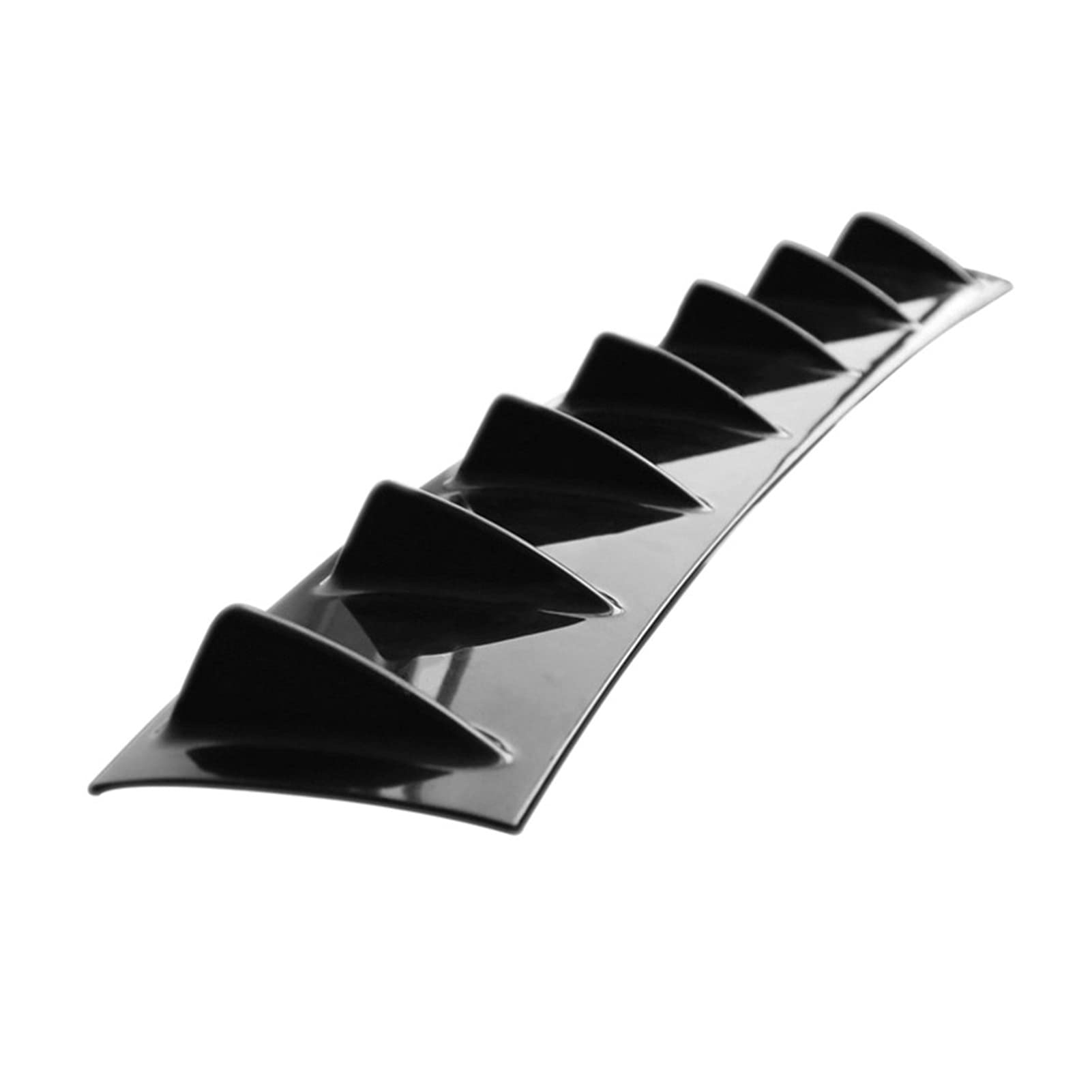 Universal Car Rear Bumper Lip Diffuser - 7 Fin Gloss Black ABS Plastic Spoiler for Enhanced Style & Aerodynamics | Perfect for Sedans, Coupes & Sports Cars | Car Styling Accessory for Improved Appearance