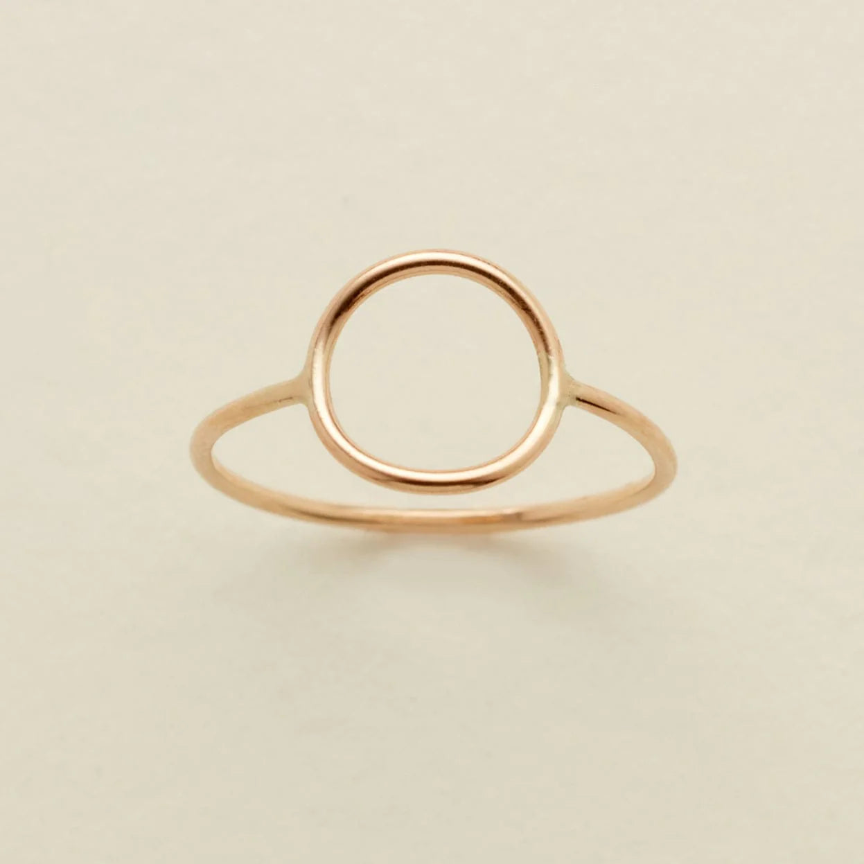 14K Gold Filled Meridian Ring for Women - Elegant Minimalist Stackable Band Jewelry - Perfect for Everyday Wear, Gift Giving & Special Occasions