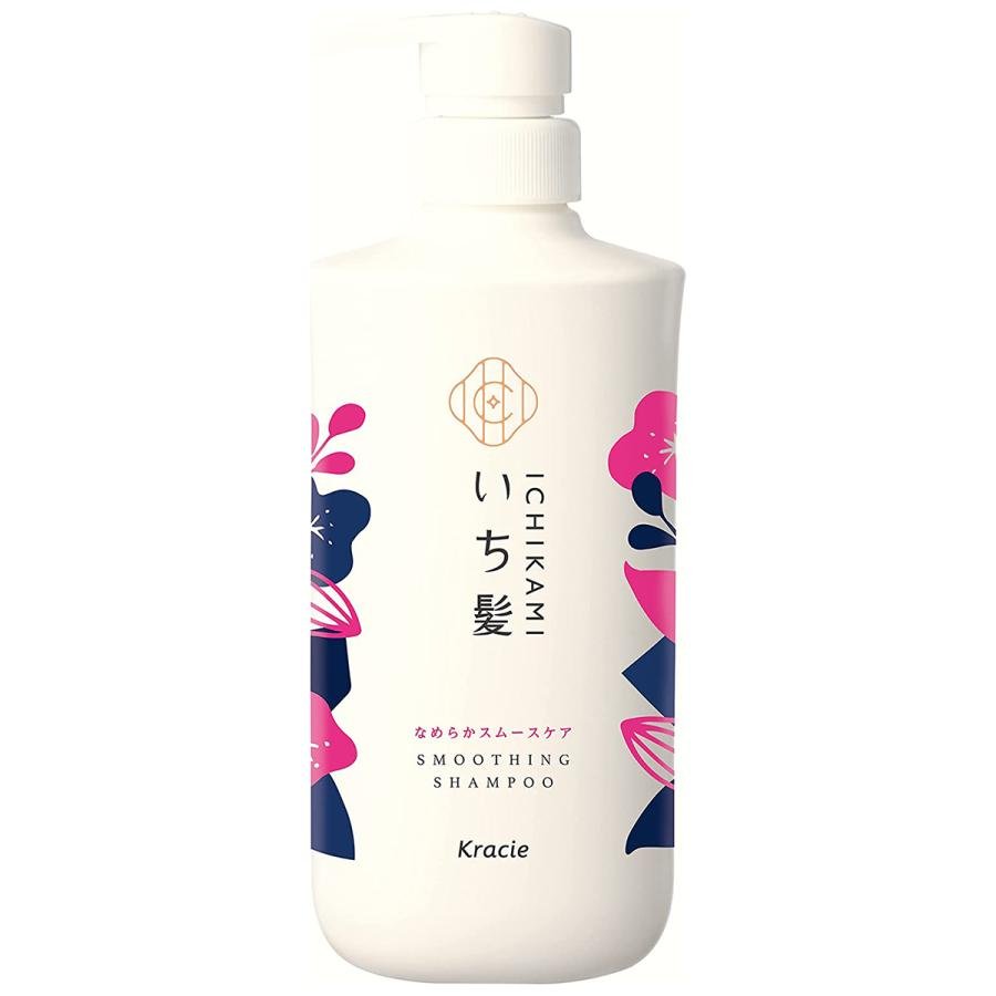 Kracie Ichikami Smooth Care Shampoo 480ml - Japanese Hair Care for Silky, Shiny & Healthy Hair - Perfect for Daily Use & Damaged Hair Repair