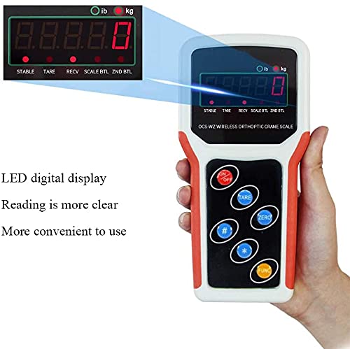 5T Wireless Crane Scale - Heavy Duty Digital Hanging Scale 11000lb/5000kg with Remote Control - Perfect for Construction, Shipping & Industrial Weighing
