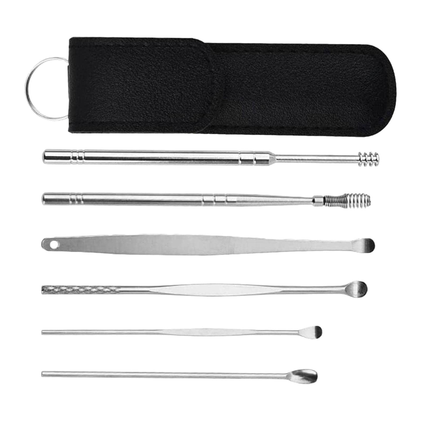 ATFOTON Professional Ear Wax Cleaner Kit - Stainless Steel Earwax Removal Tool Set with PU Pouch | Safe & Hygienic Ear Care for Adults & Kids | Perfect Gift for Family & Friends | Home & Travel Use