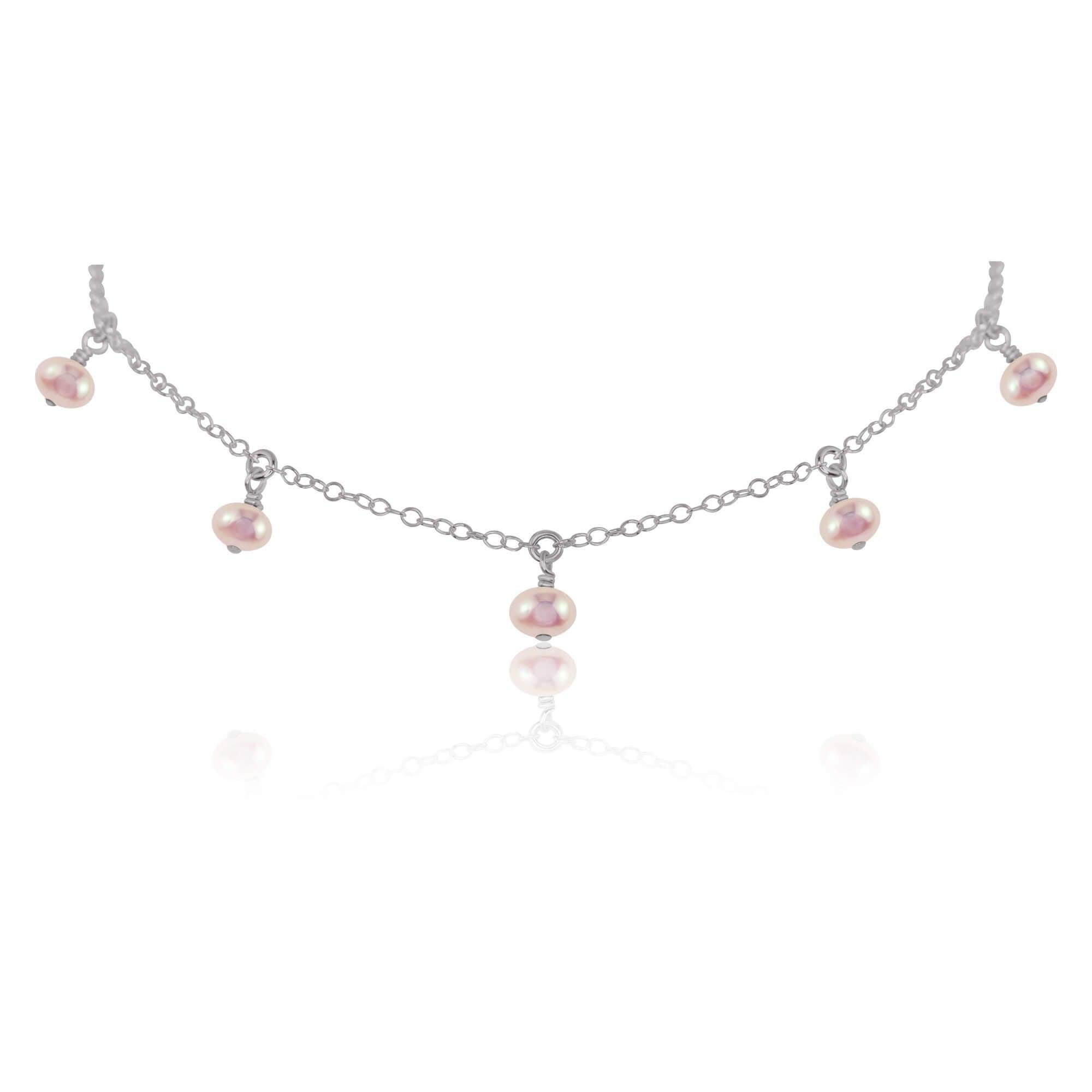 Elegant White Freshwater Pearl Drop Choker Necklace for Women - Perfect for Weddings, Parties & Special Occasions