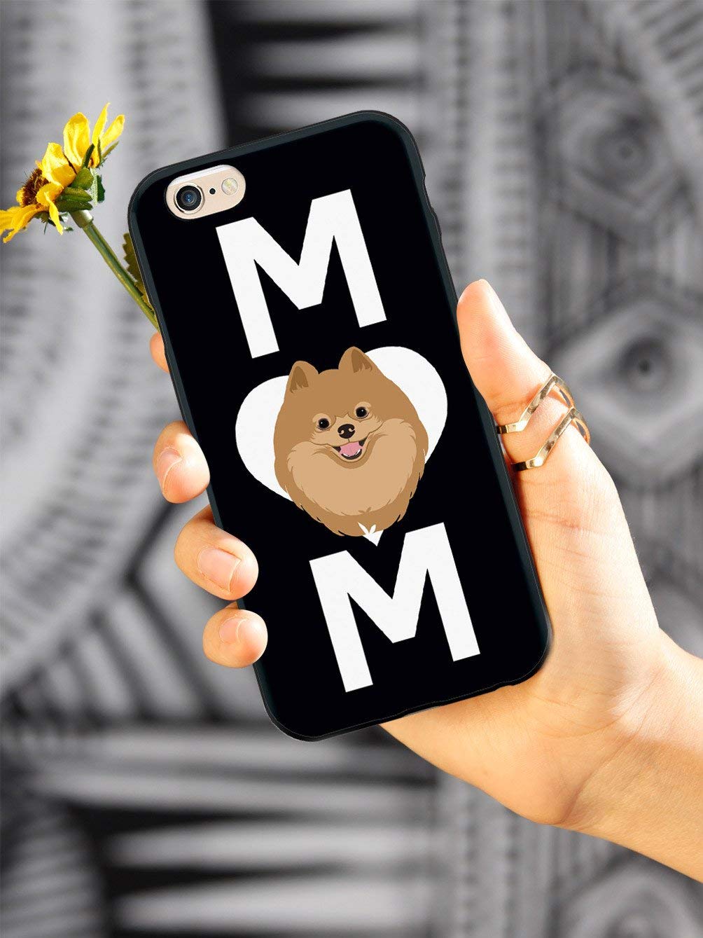 **Inspired Cases - Premium 3D Textured Protective Phone Case for Apple iPhone 12 Mini | Shockproof & Anti-Scratch | Perfect Gift for Pomeranian Moms | Ideal for Daily Use, Travel & Outdoor Activities**