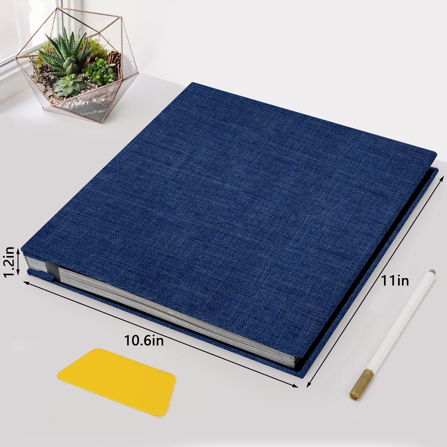 Self-Adhesive Photo Album with 60 Magnetic Sticky Pages - Holds 8x10, 5x7, 4x6, 6x8 & 3x5 Photos - Large Scrapbook for Family Memories, Weddings & Baby Pictures - Perfect for Preserving Special Moments & Creating DIY Memory Books